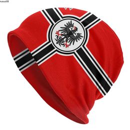 Beanie/Skull Caps German DK Reich Empire Of Flag Beanie Bonnet Knitted Hat Men Women Cool Unisex Germany Proud Warm Winter Skullies Beanies Cap J230518