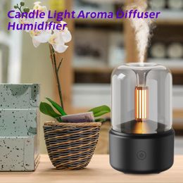 Appliances Simulation Candle Light Air Humidifier Trendy Fragrance Diffuser Home Aromatherapy Humidifiers Diffusers Essential Oil Essences