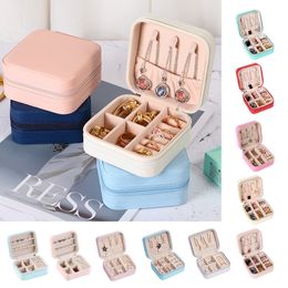 Jewellery Stand Portable Storage Box Organiser Display Travel Zipper Case Earrings Necklace Rings 230517