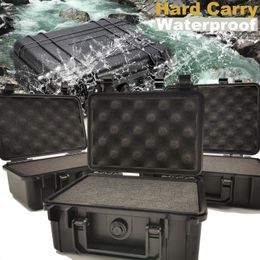 Tool Case Portable ToolBox Plastic Safety Equipment Case Waterproof Hard Carry Tool Case Bag Storage Box Camera Pography with Sponge 230517