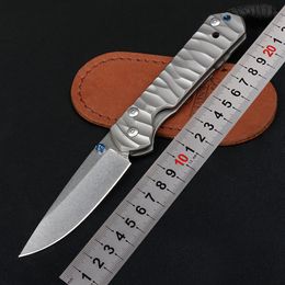 Chris Reeve High End Folding Knife M390 Steel CR Wave Titanium Alloy Handle Tactical Knives with Clip EDC Outdoor Tool for Men 148