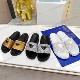 2023 Designer New Women Sandals Genuine Leather Gold Silver White Sandal fashion brand Thick Bottom Summ Marine Green Calfskin womens mens Slipper