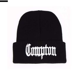 Beanie/Skull Caps New Men And Women Embroidery Compton Winter Warm Fashion Beanies Knitted Bonnet Skullies Caps Hip Hop Gorros Knit Hat J230518