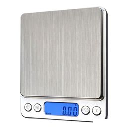 Weighing Scales Portable Digital Kitchen Bench Household Nce Weight Jewelry Gold Electronic Pocket Add 2 Trays Drop Delivery Office Dhhwr