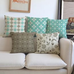 Pillow Re Covers Fresh Blooms Case Classic Geometric Pattern Suitable For Sofa Car El Office Shop 45X45cm