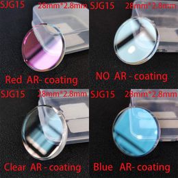 Watch Repair Kits Sapphire Crystal 28mm 2.8mm Glass Flat Blue/Red/Clear AR Coating Replacement Mod Part Big Chamfer