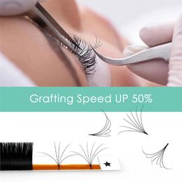 False Eyelashes Abonnie 0.03-0.10mm Self-Fanning Blooming Lashes Cashmere Easy Fanning Russia Volume Faux Mink Extension Cilia