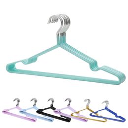 Hangers Racks 10pcs Colourful Rubber Stainless Steel Hangers for Clothes Pegs Non Slip Drying Clothes Rack Hanger Outdoor Drying Rack 230518