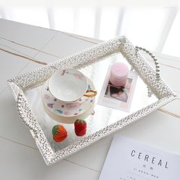 Plates High Appearance Level Tray For Decoration Wedding Model Room Porch Key European Type Desktop Tea