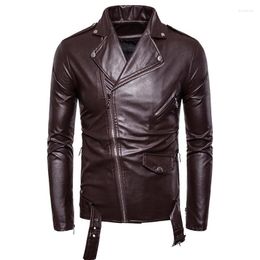 Men's Fur Men Faux Leather Jacket PU Coats Male Bomber Outwear Vintage Fashion Outdoor Biker Motorcycle Overcoat Clothing Chaquetas Hombre