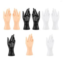 Jewelry Pouches 2x Mannequin Hand Decoration Model Watch Stand Support For Necklace Finger Ring Home Decor Pograph Props