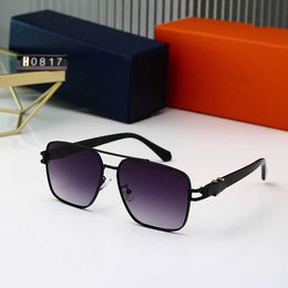 Designer LOU VUT luxury cool sunglasses 2023 Metal Ocean Film Sunglasses Overseas Fashion Street Photo Box Versatile Internet Red Glasses with original box