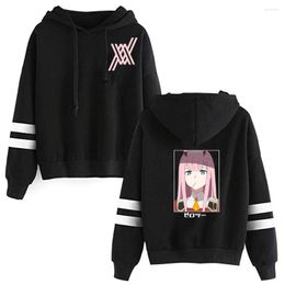 Men's Hoodies Darling In The Franxx Anime Hoodie Zero Two Print Streetwear Men Women Sweatshirts Casual Hooded Solid Loose Sweater Outfits