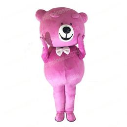Halloween Pink Bear Mascot Costume Carnival Unisex Adults Outfit Adults Size Xmas Birthday Party Outdoor Dress Up Costume Props