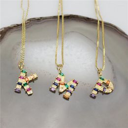Pendant Necklaces 16inch 10pcs/1lot Fashion Multi-style Necklace 26 Letters Cz Accessories Pearl