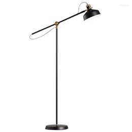 Floor Lamps Nordic Retro Rocker Lamp For Living Room Standing Iron Lampshade Decor Stand Light Bedroom Bedside Lights