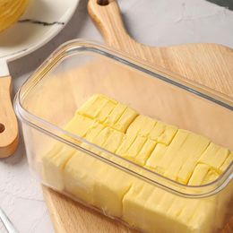 Storage Bottles Rectangular Butter Dish With Cutter Keeper Box Container Baking Tools For Easy Cutting