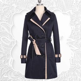 Raincoats New 2022 Spring Autumn Trench Coat Woman New Korean Double Breasted Mid Long Women Trench Coat Overcoat Windbreaker Female