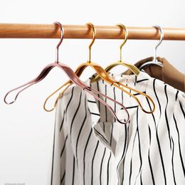 Hangers Racks 5pcs Width Coat Hanger Aluminium Alloy Clothes hangers Anti slip Durable Metal Storage Hanging Rack Clotheshorse for Heavy coat 230518