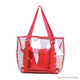 Stuff Sacks 2023 Bolsos Carteras Mujer Fashion Women Jelly Candy Clear Transparent Handbag Tote Shoulder Bags Beach Bag Balestra