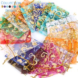 Jewellery Stand 50pcsLot Colourful Drawstring Organza Bags Packaging Candy Wedding Party Wholesale Gifts Pouches Wholesales 230517