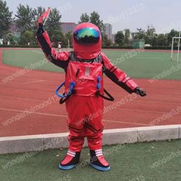 Performance Red Space Suit Mascot Costumes Carnival Hallowen Gifts Unisex Adults Fancy Party Games Outfit Holiday Outdoor Advertising Outfit Suit