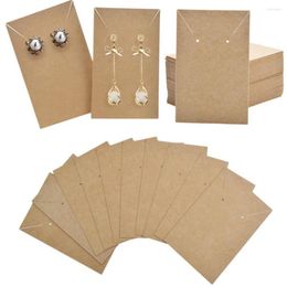 Jewellery Pouches Plastic 1 Set Practical Necklace Kraft Paper Card Holders Round Hole Earrings Tight For Dresser