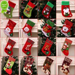 New Santa Socks Bag New Years Gifts Candy Bags Christmas Decorations Home Christmas Tree Ornaments Natal