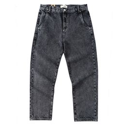 Men's Jeans Make old heavy washed retro denim pants men's loose straight Japanese trend casual 230517