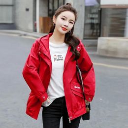 Women's Trench Coats Spring Autumn Women's Coat All-match Windbreaker 2023 Korean Loose Lady Fashion Slim Jacket Long Basic