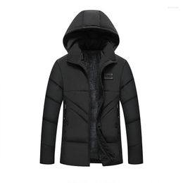 Men's Down Winter Fashion Male Hooded Windproof Thicken Zipper Parka Clothes Man Thick Warm Jacket Coat For Men Clothing Jackets