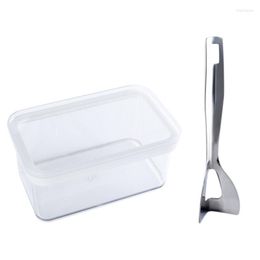Storage Bottles Butter Container For Fridge Sealing Box Countertop Holder With Cutter Food