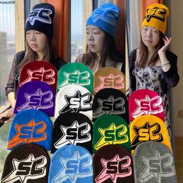 Beanie/Skull Caps 2023 New Beanie Quality Wool Cap Spider Beanies Y2K Men Women Knit Hat SC Star Design Pull over Caps Hats Winter bonnet J230518