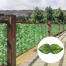 Decorative Flowers Artificial Hedge Green Leaf Fence Panels Faux Privacy Screen For Home Outdoor Garden Balcony Decoration Supplies