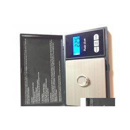 Weighing Scales Electronic Black Digital Pocket Weight Scale 100G 200G 0.01G 500G 0.1G Jewellery Diamond Nce Lcd Display With Retail P Dh8Fn