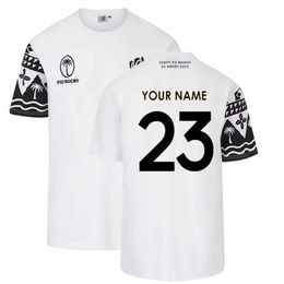 2023 New Fashion T-shirt Rugby Clothingmen's T-shirts Fiji Home Jersey Shirt Training Size S---5xl