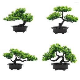 Decorative Flowers Faux Tree Artificial Plant Green Fine Workmanship Pot Garden Decor DIY Prop Office El Hallway Home Decal Fake Trees