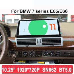 10.25 inch Android 11 SN662 Bluetooth 5.0 Car Multimedia Player Radio For BMW 7 Series E65/E66 2005-2009 Carplay 4G LTE