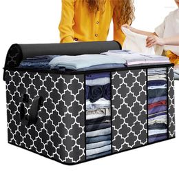 Storage Bags Comforter Bag Foldable Transparent Window With Compartment Clothes Tidy Non-woven Home Dustproof Bedroom Organiser