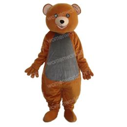 Halloween Cute Brown Bear Mascot Costume Simulation Cartoon Character Outfit Suit Carnival Adults Birthday Party Fancy Outfit for Men Women