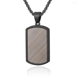 Pendant Necklaces Trendy Men's Antique Copper Colour Military American Stainless Steel Apparel Hundreds Of Couples Necklace Neckla