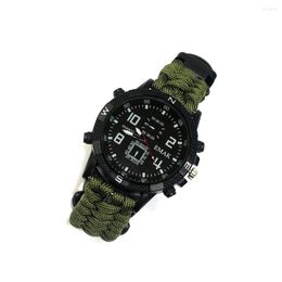 Wristwatches Survival Watch Camping Tools Hiking Equipment Torch Alloy Structure Shockproof Fine Workmanship Multipurpose Powerful