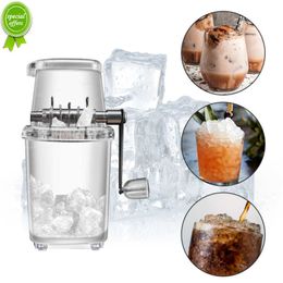 New manual ice crusher with crank snow cone mixer, portable kitchen and camping shaving tool span