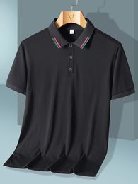 Erkek Pamuk Gömlek Yaz Kısa Kollu Nefes Alabilir Klasik Polos İnce Fit Rahat Polo Giyim Tişört Büyük Boyut 8xL 230517 M-8XL