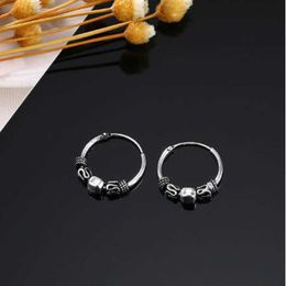 Stud Noter Hiphop Rock Men Earing Stud Circle Viking Earrings Gift For Him Male Accessories Beach Jewellery Handmade Punk Man Charm Z0517