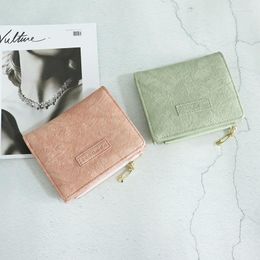 Wallets Student Wallet Cute Woman Pendant Short Trend PU Small Fashion Purse Coin Ladies Card Bag