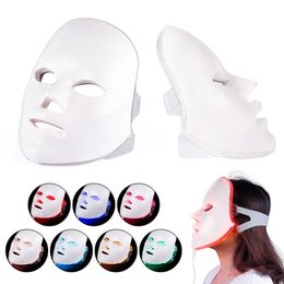 Face Care Devices NoBOX7 Colours LED Pon Mask Porejuvenation LED Mask AntiWrinkle Acne Treatment Skin Brightening Skin Care LED Mask 230517