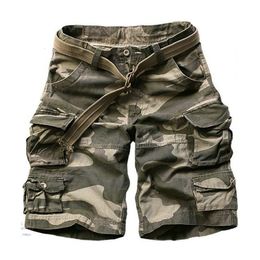 Men's Shorts Summer Fashion Military Cargo Shorts Men High Quality Cotton Casual Mens Shorts Multi-pocket Free Belt 230518