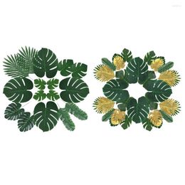 Decorative Flowers 60 Pieces Portable Artificial Leaves Home Bedroom Christmas Simulation Leaf Wedding Party Decoration 6 Kinds