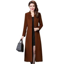 Fur Women Midlength Woolen Coat 2022 Fall/Winter New Female Slim Thinner Jacket Mother Dragon Phoenix Woolen Jacket A788